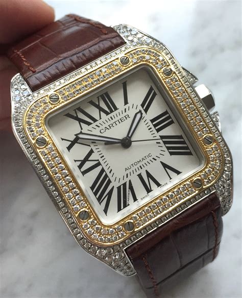 santos cartier 100 xl|cartier santos 100 xl diamond.